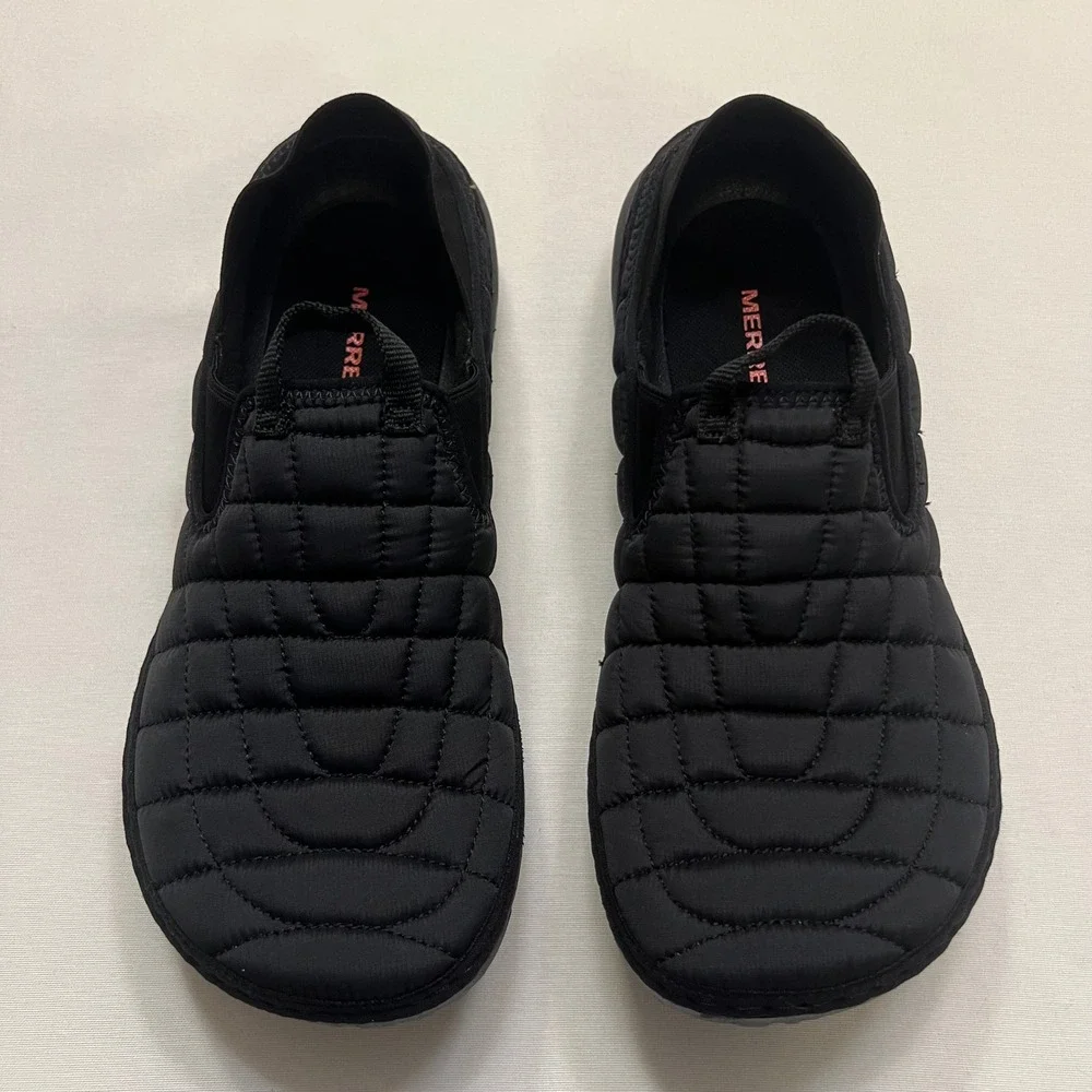 Merrell Hut Moc Black Quilted Slip On Gorpcore Camp Shoes Men's Size 9